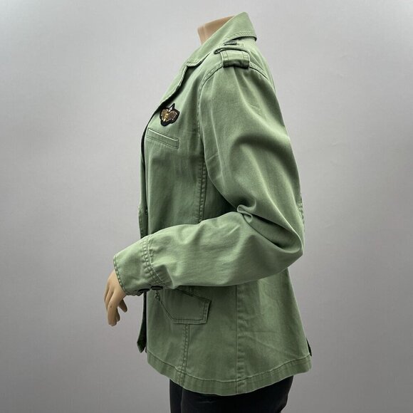 Cabi Womens Military Blazer Jacket Olive Green Double-Breasted Patch Size M #326 - Picture 12 of 12